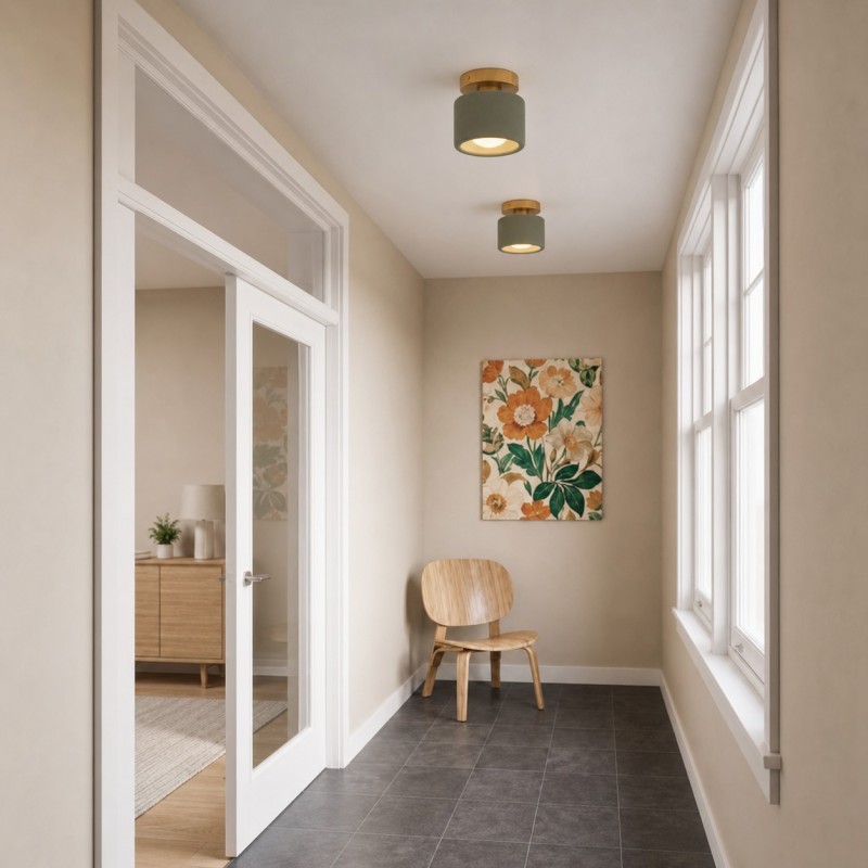 Aura Modern Porcelain Flush Mount Ceiling Light