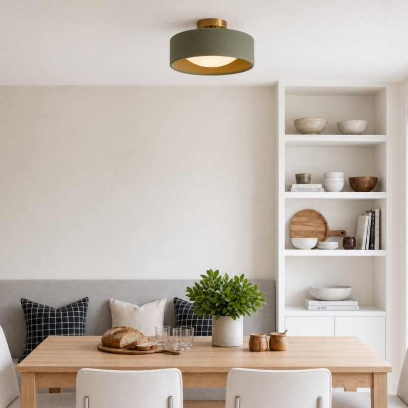 Aura Modern Porcelain Flush Mount Ceiling Light