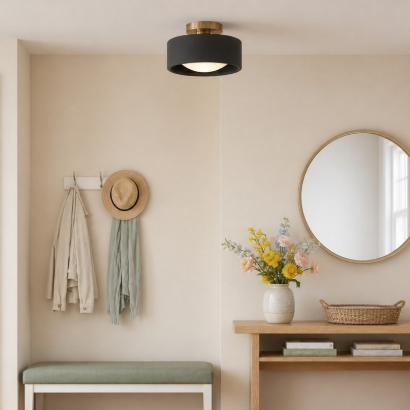 Aura Modern Porcelain Flush Mount Ceiling Light
