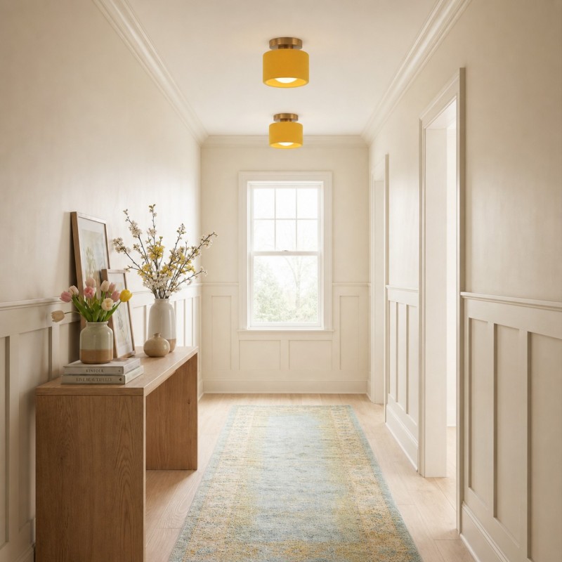Aura Modern Porcelain Flush Mount Ceiling Light