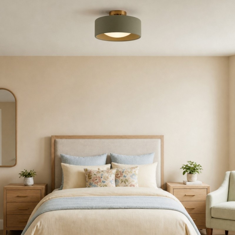 Aura Modern Porcelain Flush Mount Ceiling Light
