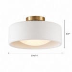 Aura Modern Porcelain Flush Mount Ceiling Light