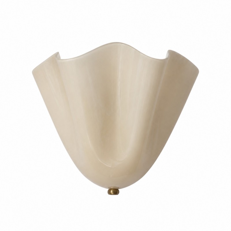 Kyrintha Mid-Century Skirt Shell Glass Fazzo Petalia Wall Sconce