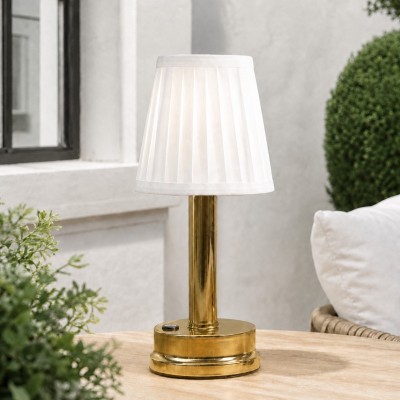 Mariana Cordless Battery Operated Pleated Shade Table Lamp