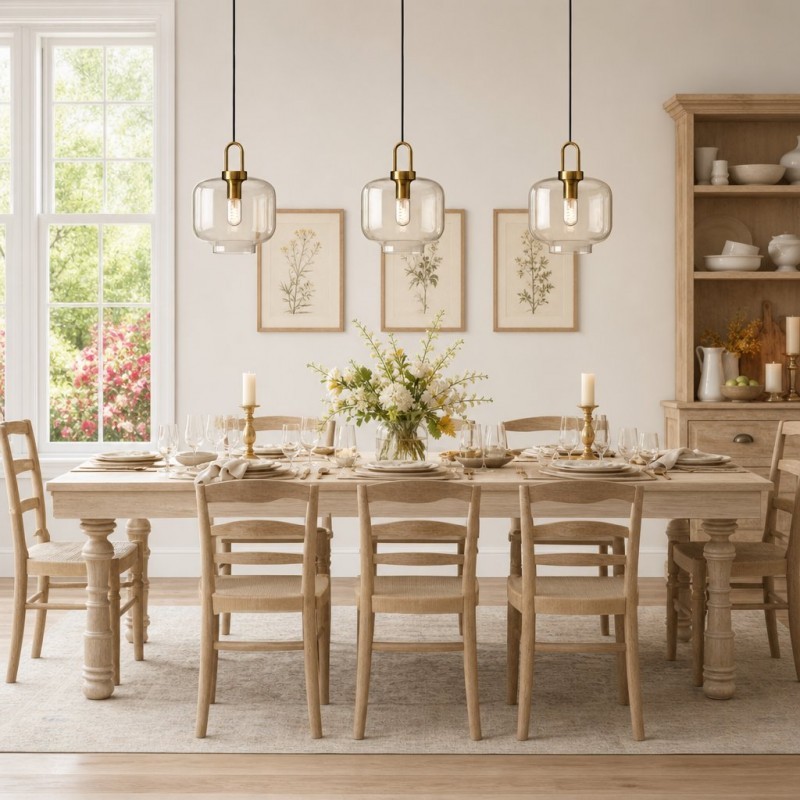 Vylith Brass Cognac Glass Single Hanging Lamp