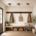 Stella Wabi Sabi Square Travertine Wood Mount Ceiling Light