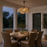 Atticus Screen Cannage Rattan Pendant Light
