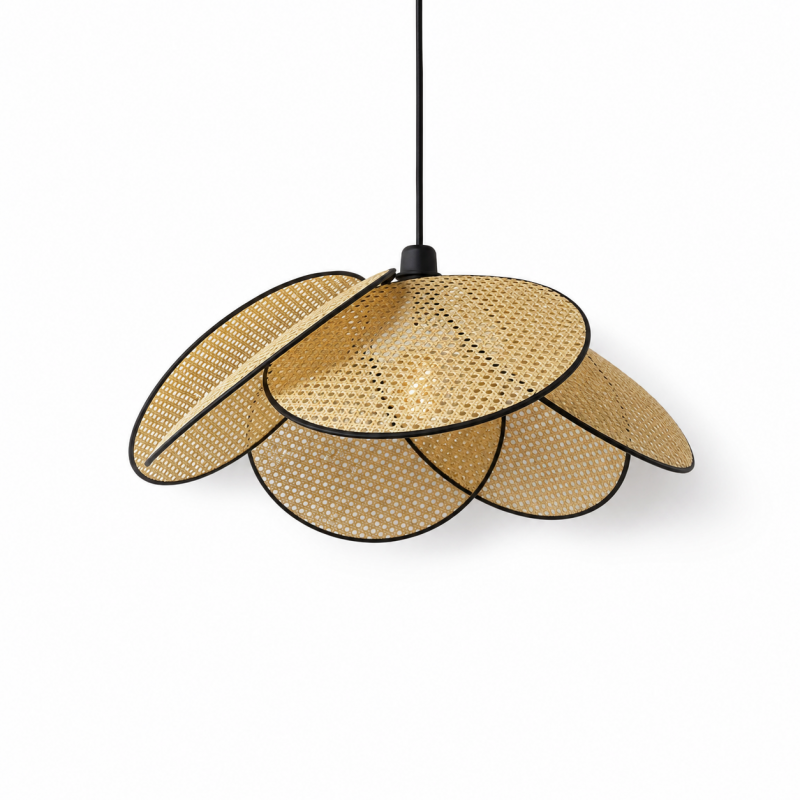 Atticus Screen Cannage Rattan Pendant Light