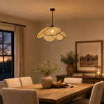 Atticus Screen Cannage Rattan Pendant Light