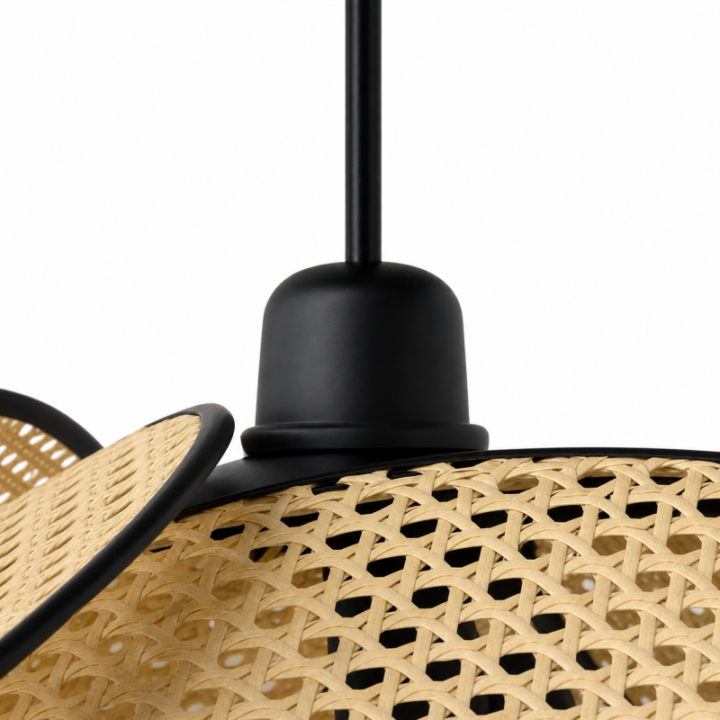 Atticus Screen Cannage Rattan Pendant Light