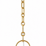 Margaret Minimalist Natural 4-Light Dome Rattan Brass Pendant Light
