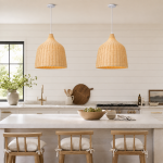 Galatea Boho Bell Shaped Rattan Chandelier
