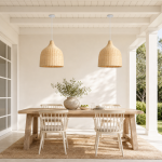 Galatea Boho Bell Shaped Rattan Chandelier