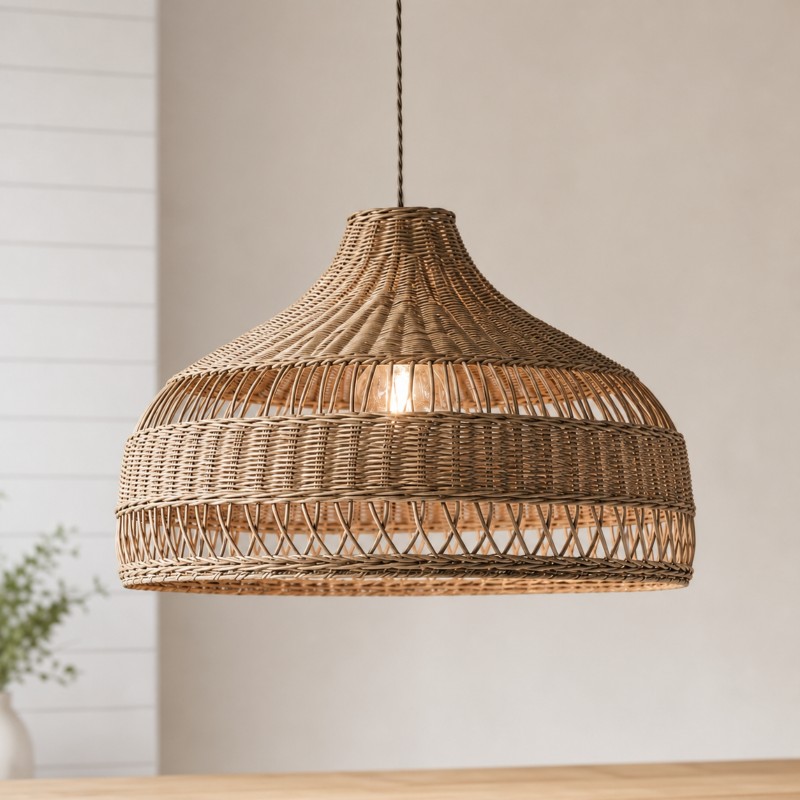 Wisteria Handmade Woven Rattan Pendant Light