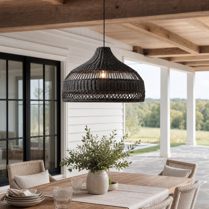 Wisteria Handmade Woven Rattan Pendant Light