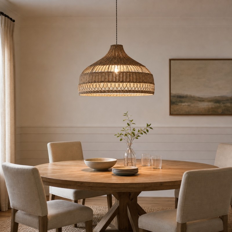 Wisteria Handmade Woven Rattan Pendant Light