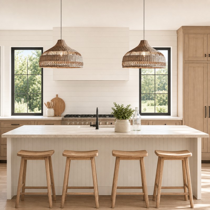 Wisteria Handmade Woven Rattan Pendant Light