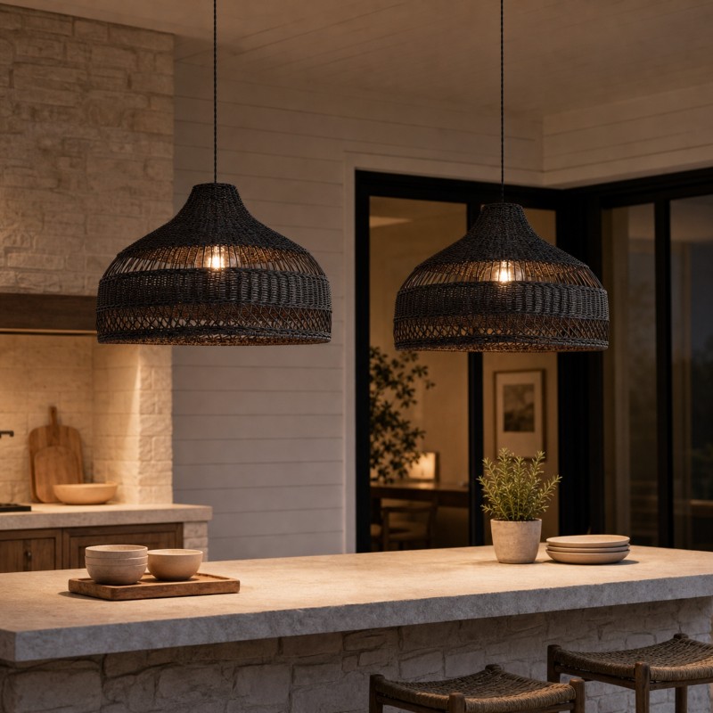 Wisteria Handmade Woven Rattan Pendant Light