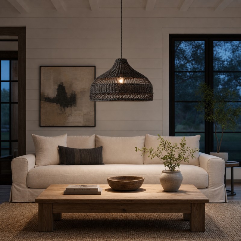 Wisteria Handmade Woven Rattan Pendant Light