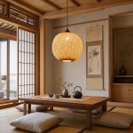 Ilario Japanese Woven Bamboo Pendant Light