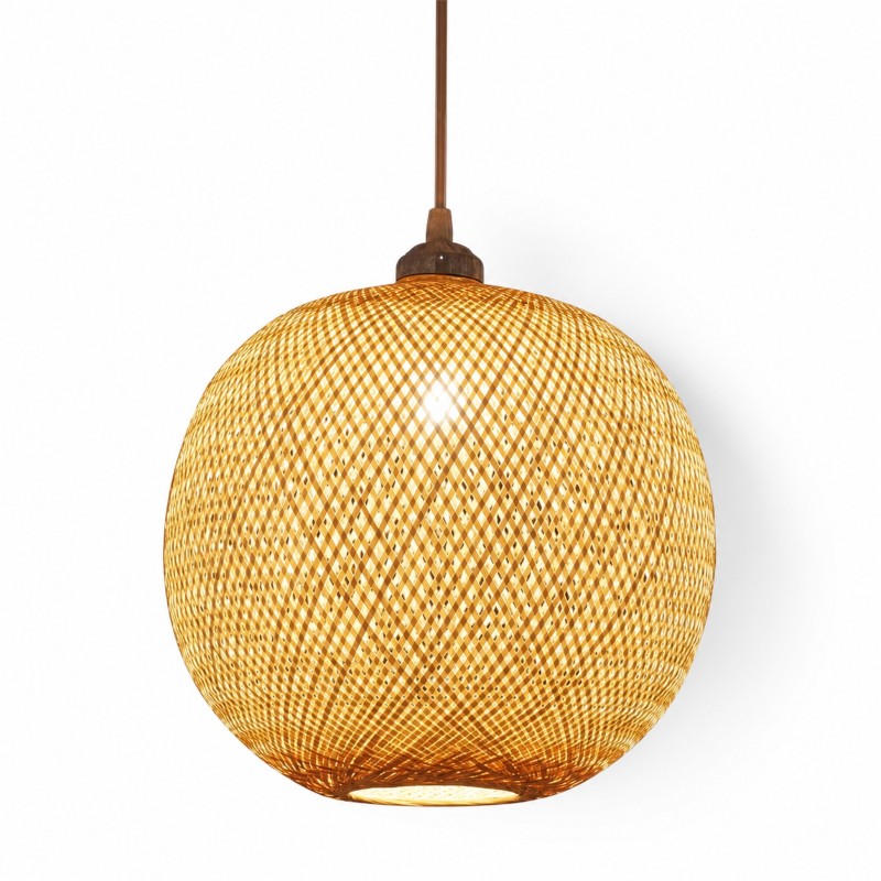 Ilario Japanese Woven Bamboo Pendant Light