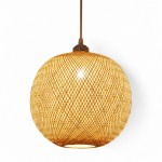 Ilario Japanese Woven Bamboo Pendant Light