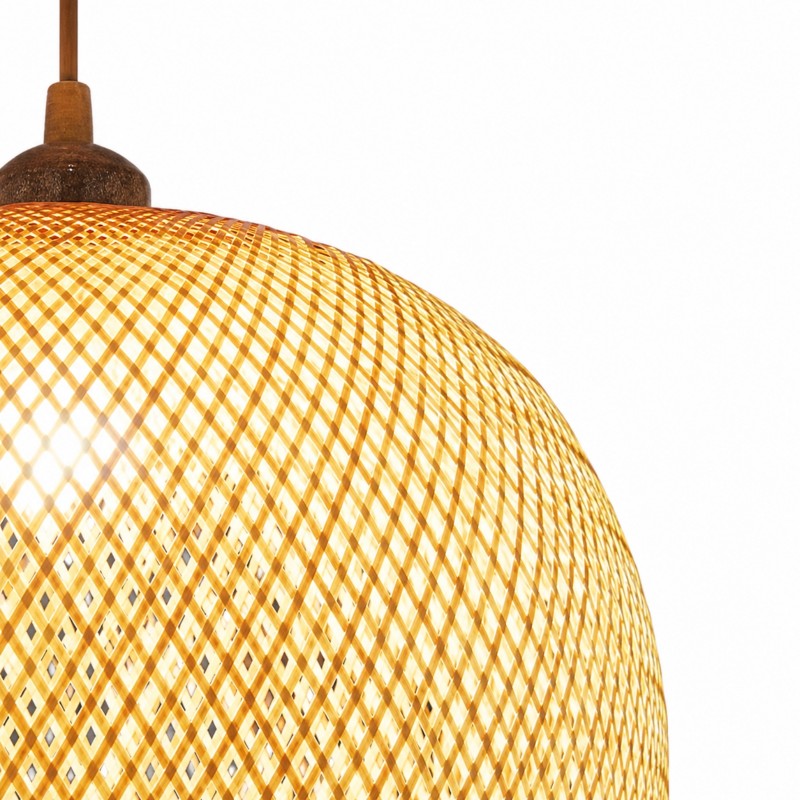 Ilario Japanese Woven Bamboo Pendant Light