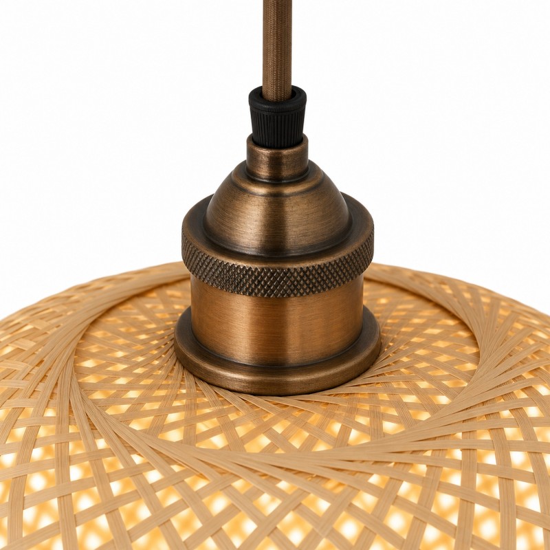 Ilario Japanese Woven Bamboo Pendant Light