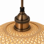 Ilario Japanese Woven Bamboo Pendant Light