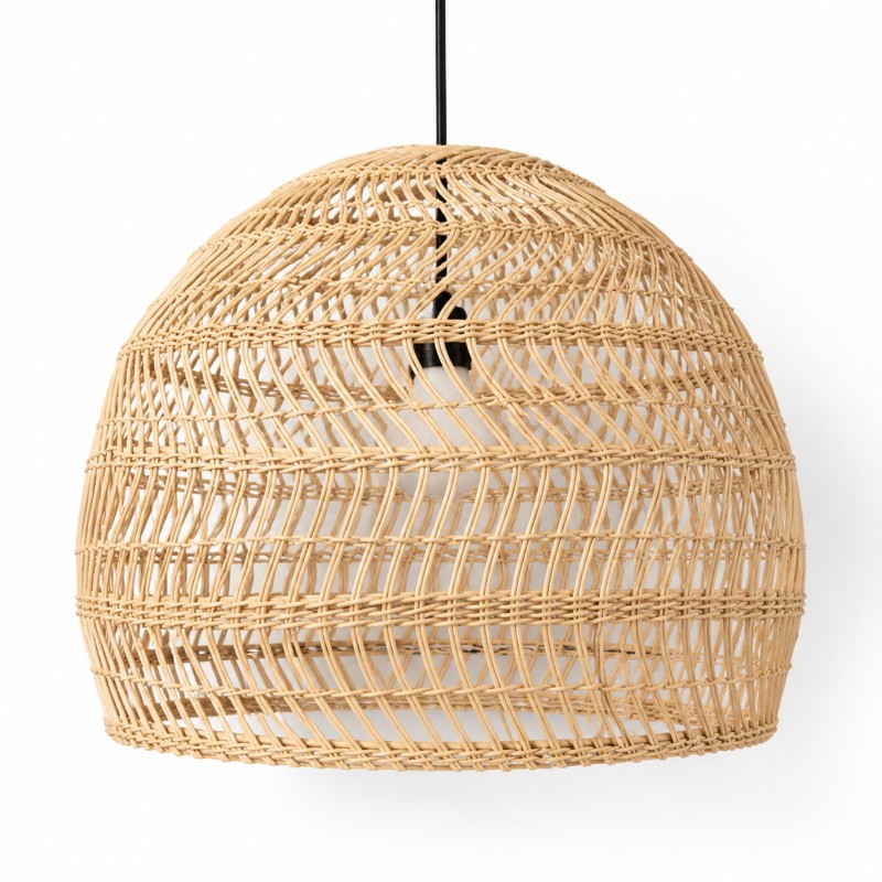 Juno Scandinavian Boho Woven Wicker Rattan Pendant Light