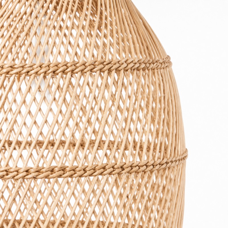 Juno Scandinavian Boho Woven Wicker Rattan Pendant Light