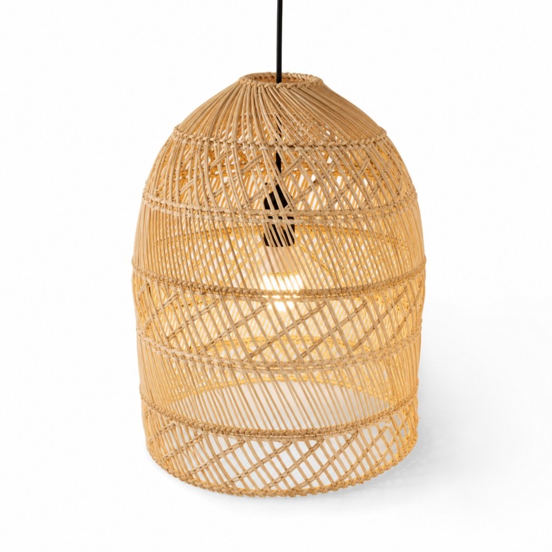 Juno Scandinavian Boho Woven Wicker Rattan Pendant Light