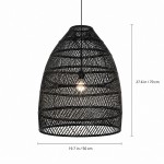 Juno Scandinavian Boho Woven Wicker Rattan Pendant Light