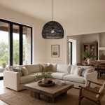 Juno Scandinavian Boho Woven Wicker Rattan Pendant Light