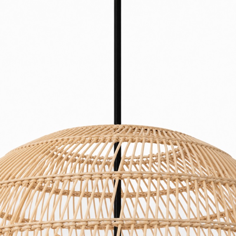 Juno Scandinavian Boho Woven Wicker Rattan Pendant Light