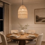 Juno Scandinavian Boho Woven Wicker Rattan Pendant Light