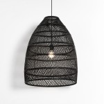 Juno Scandinavian Boho Woven Wicker Rattan Pendant Light