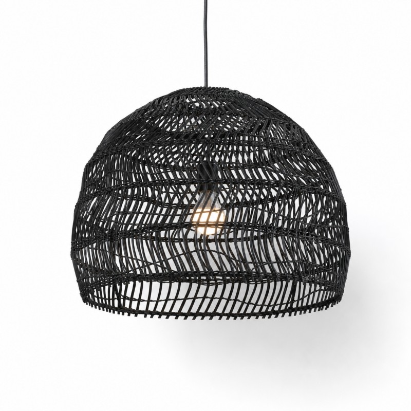 Juno Scandinavian Boho Woven Wicker Rattan Pendant Light