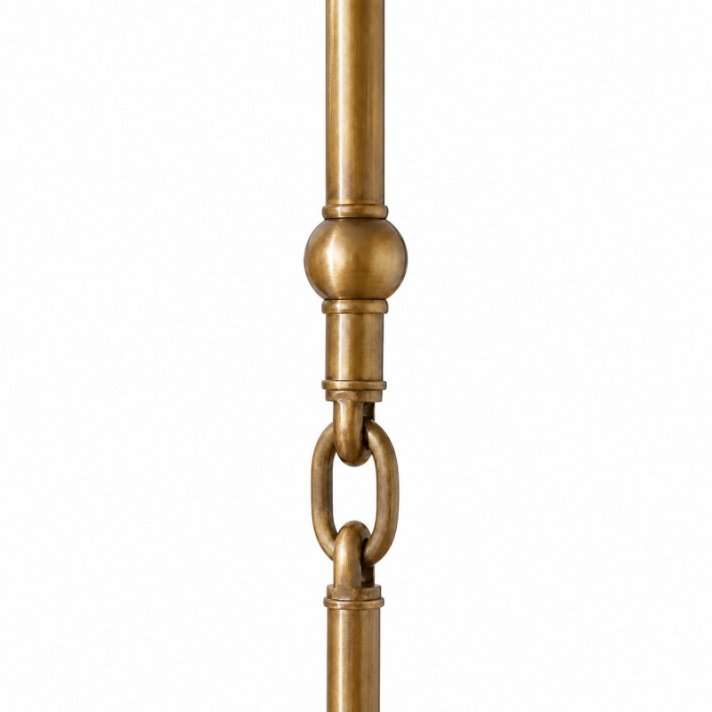 Felix Antique Brass-Finish White Cone Pendant Light