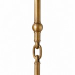 Felix Antique Brass-Finish White Cone Pendant Light