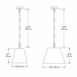 Felix Antique Brass-Finish White Cone Pendant Light