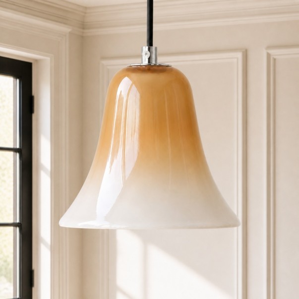 Lucas Modern Gradient Bell-Shaped Glass Single Pendant Light