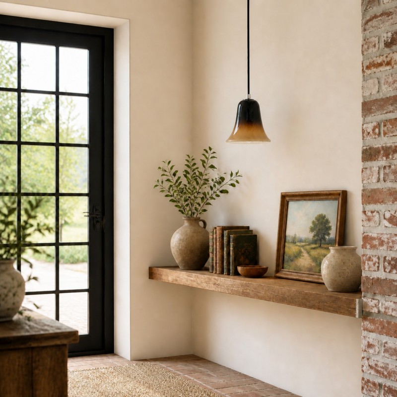 Lucas Modern Gradient Bell-Shaped Glass Single Pendant Light