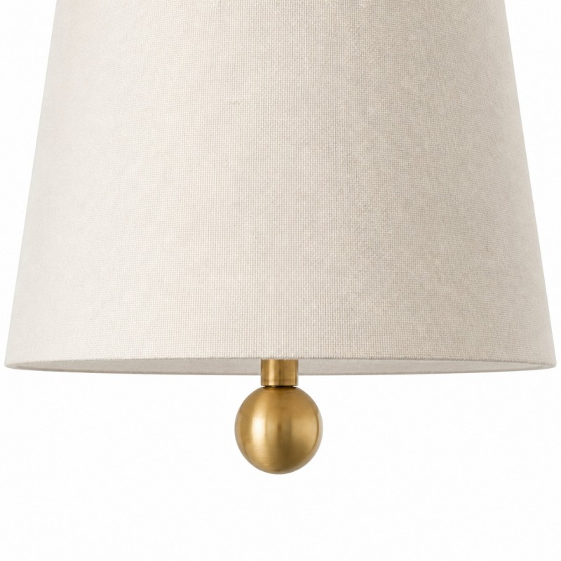 Audrey Modern Gold Accent White Fabric Cone Pendant Light
