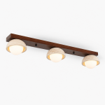Elio Wabi-Sabi Multi-Light Travertine Linear Ceiling Light