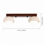 Elio Wabi-Sabi Multi-Light Travertine Linear Ceiling Light