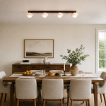Elio Wabi-Sabi Multi-Light Travertine Linear Ceiling Light