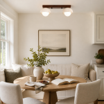 Elio Wabi-Sabi Multi-Light Travertine Linear Ceiling Light
