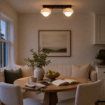 Elio Wabi-Sabi Multi-Light Travertine Linear Ceiling Light