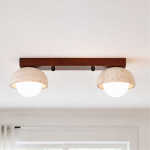 Elio Wabi-Sabi Multi-Light Travertine Linear Ceiling Light